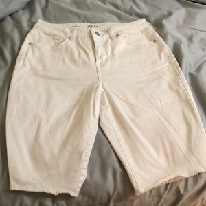 Style & Co - white denim Bermuda shorts , size 10